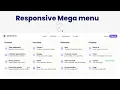 Responsive Mega Menu and Dropdown Menu using only HTML and CSS Javascript