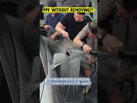 installing ppf without removing the mirror! #ppf #carwrapping #carprotection #automotive
