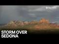 Sedona Arizona as storm rolls in