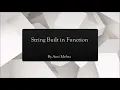 Strings and built in functions in C
