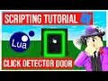 Scripting Tutorial How to Script a ClickDetector Door Roblox Studio