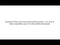 How to Convert a Stack Trace to a String in Java