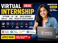 FREE Virtual Internship 2026 Python AI ML Data Science Gen-AI Java Apply Before June 28