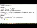 HTML5 basic document structure - explanation