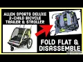 How To FOLD DISASSMEBLE STROLLER Allen Sports Deluxe 2 Child Bicycle Trailer and Stroller