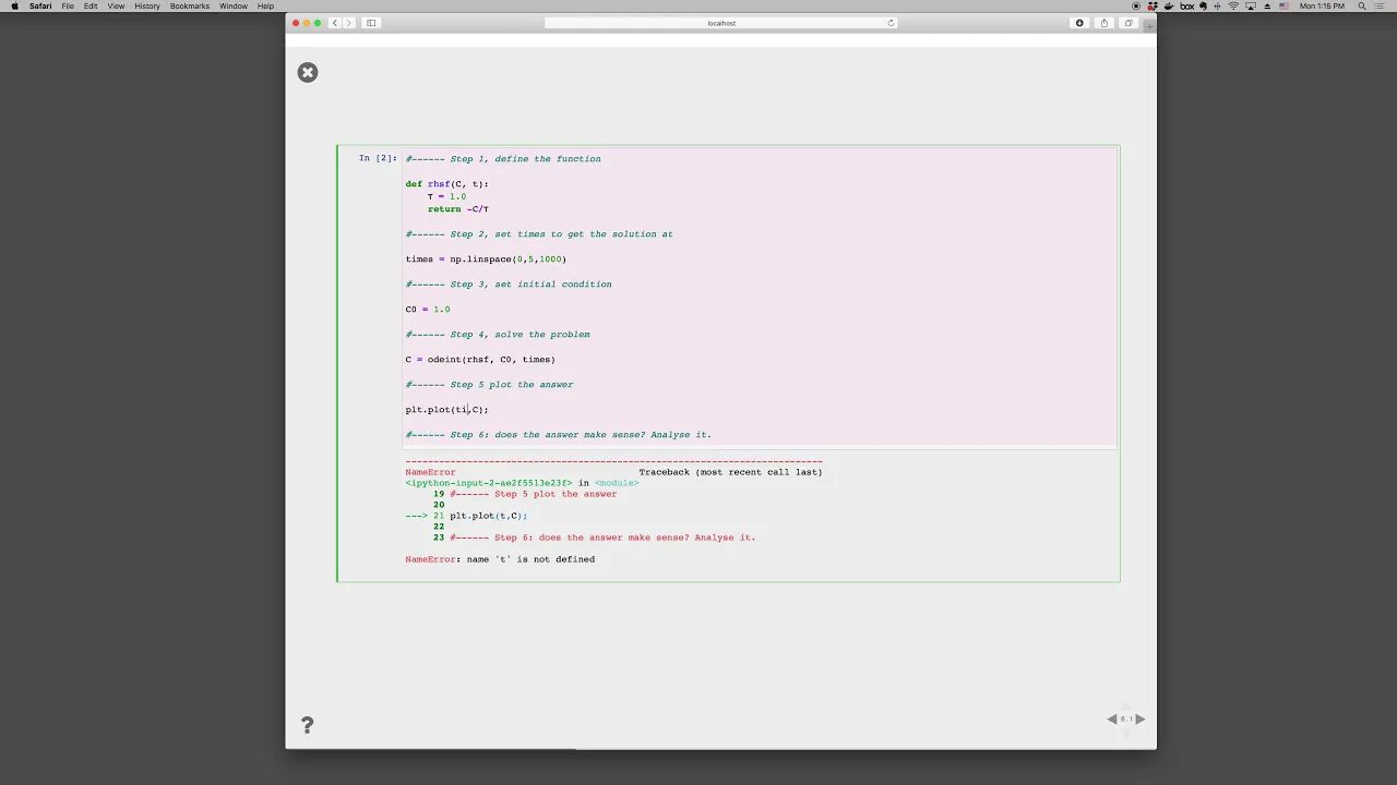 Solving ODEs using Python Scipy