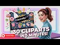 How I Created 30 Clipart Images in 5 Minutes with Artistly V5 2 Free Clipart Bundles