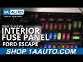 How to Locate Interior Fuse Panel 08-12 Ford Escape