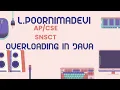 Method Overloading OOPS SNS Institutions