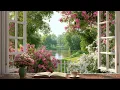 Calming Window View of Spring Forest River Flow Birdsong for Peaceful Relaxing Moments