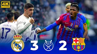 كلاسيكو الجنون والمتعة ريال مدريد وبرشلونة 3 2 جودة 4K عالية 