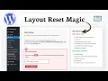 How to reset WordPress themes Template Refresh