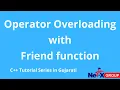 Operator overloading with friend function in C explain in Gujarati Class