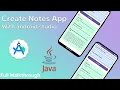 How to create Notes app in Android Studio Java Full