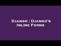 Django Django s Inline Forms