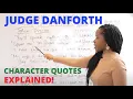 Judge Danforth Character Quotes Word-Level Analysis The Crucible Quotes English GCSE Mocks