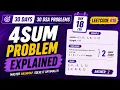 LeetCode 4Sum Optimal Two Pointers Solution Explained Day