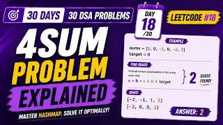 LeetCode 4Sum Optimal Two Pointers Solution Explained Day