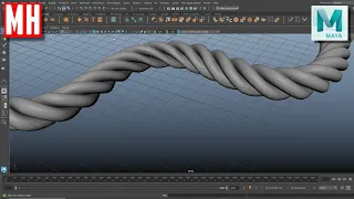 Maya tutorial Maritime modeling series - Twisted rope cables