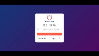 Project HTML CSS and JavaScript Skill Test 1 Alarm Clock