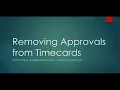 Removing Approvals from Timecards