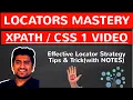 How to Write XPath and CSS Locators In Selenium That Always works