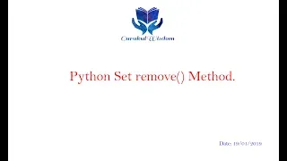 58-Python Set remove Method