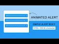 Custom Warning Alert notification using HTML CSS Javascript uiuxpro