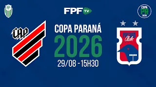 COPA PARANA 2026 ATHLETICO X PARANA CLUBE RODADA 1 AO VIVO E DE GRACA