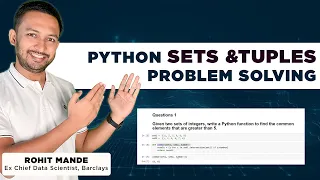 Python Sets and Tuples Problem Solving Python Tutorial python for beginners