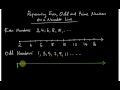 Even Odd and Primee on number line