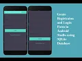 Create Registration and Login Form in Android Studio using SQLite Database with validation