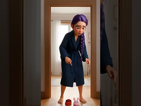 Little Rumi wore the wrong slippers. | Funny short animated film#Rumi #KPOP #avengers