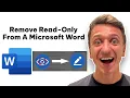 How To Remove Read-Only From A Microsoft Word Document Quick And Easy Guide