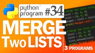 Python Program Merge Two Lists Python Programming