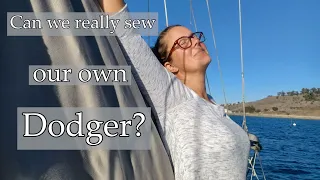 Sailing Hiraya Ep:9  Sailrite, how to sew a dodger with a Sailrite sewing Machine