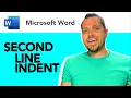 Microsoft Word How to Do a Hanging Indent or Second Line Indent - Quick Tutorial