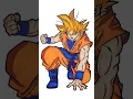 Goku in Action Coloring Sheet