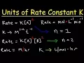 How To Determine The Units Of The Rate Constant K - Chemical Kinetics