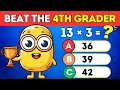 Grade 4 Math Quiz Score or Go Back to School Multiplication Division