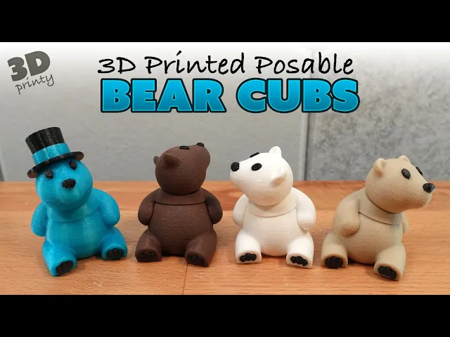 Articulated Bear Cub Fidget video thumbnail