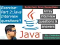 Java Exercise-Part 2 Essential Array Interview Questions Answers EXPLAINED