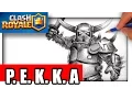 How to Draw PEKKA with Pencil Step by Step