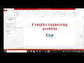 Complex engineering problem CEP
