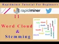 11 - Word Cloud Stemming Text Analysis Twitter Mining Rapidminer Tutorial For Beginners