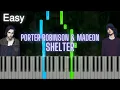 Porter Robinson \u0026 Madeon - Shelter | Easy Piano Tutorial