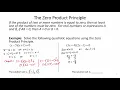 Zero Product Principle 10 7 2