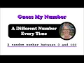 TG9 2 Guess My Number Generate Random Numbers