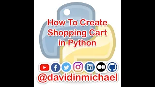 Creating a shopping Cart in Python