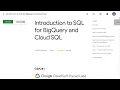 Introduction to SQL for BigQuery and Cloud SQL GSP281